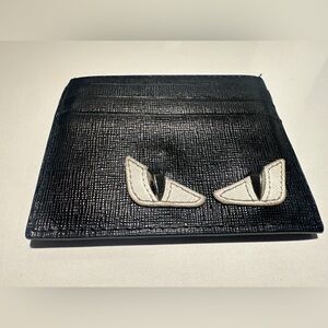 Black Card Holder with Eye Design